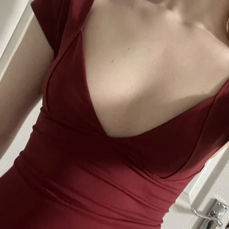 Sexy Stretch Slim Vneck Tshirt