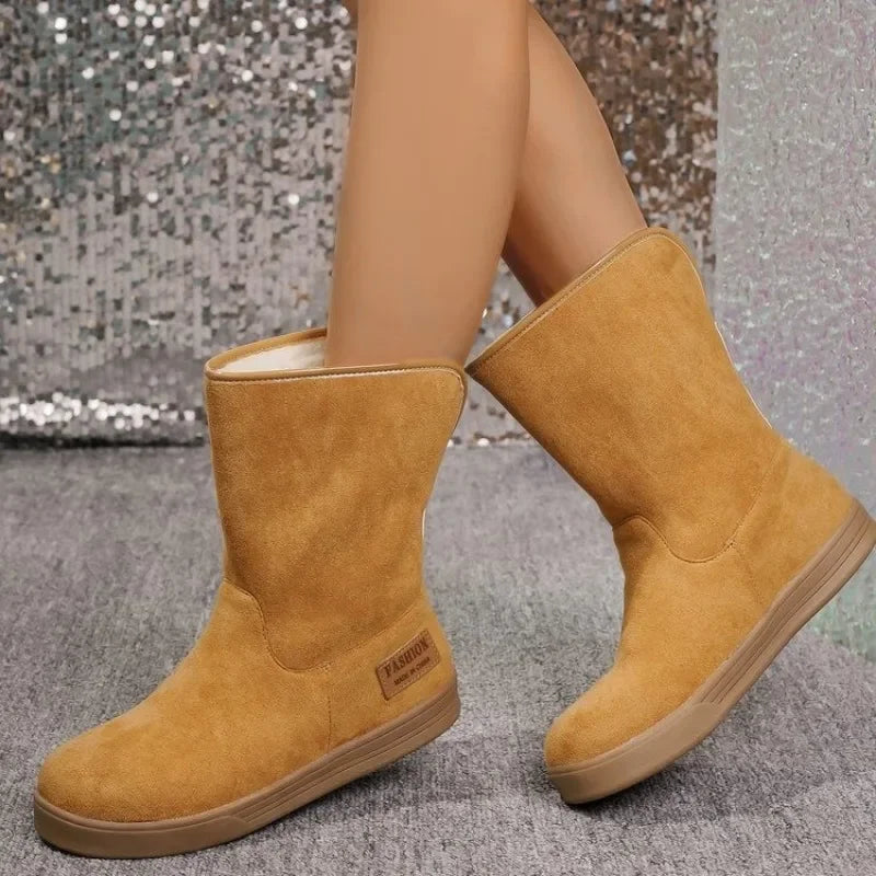 Cozy Comfortable Warm Casual Simple Versatile MidCalf Snow Boot