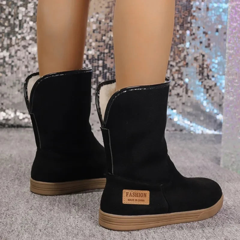 Cozy Comfortable Warm Casual Simple Versatile MidCalf Snow Boot
