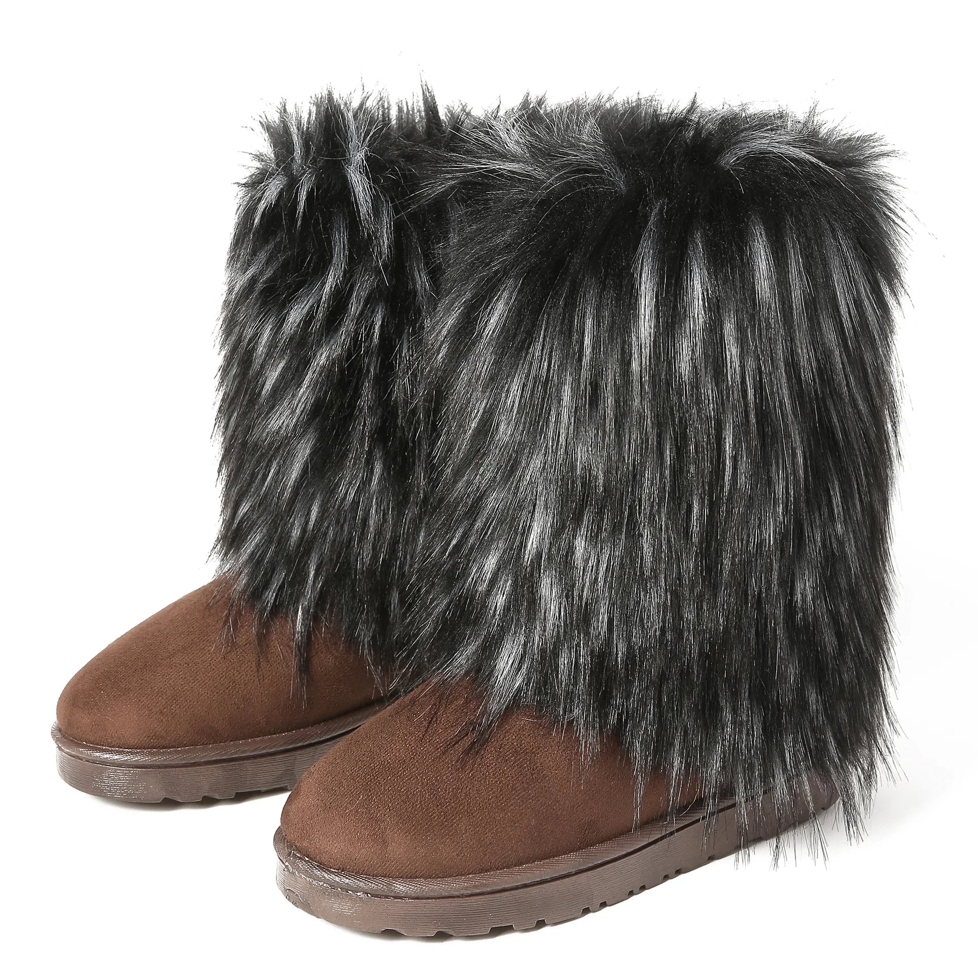 Fluffy Round Toe Thick Bottom Warm Outdoor Nonslip Snow Boot