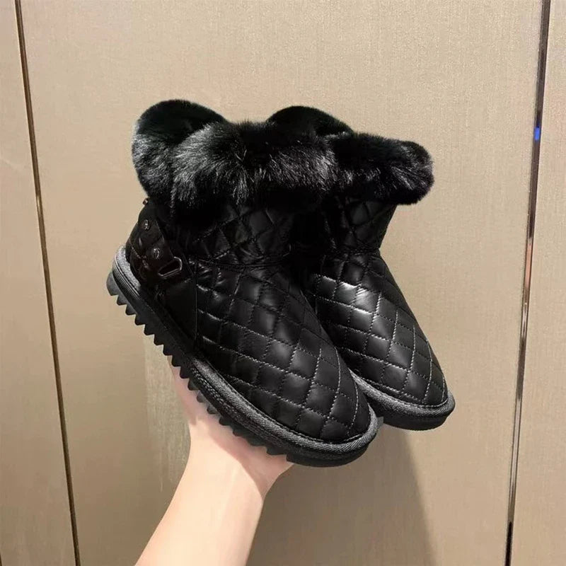 Waterproof Nonslip Warm Plush Thickened Short Tube Snow Boot