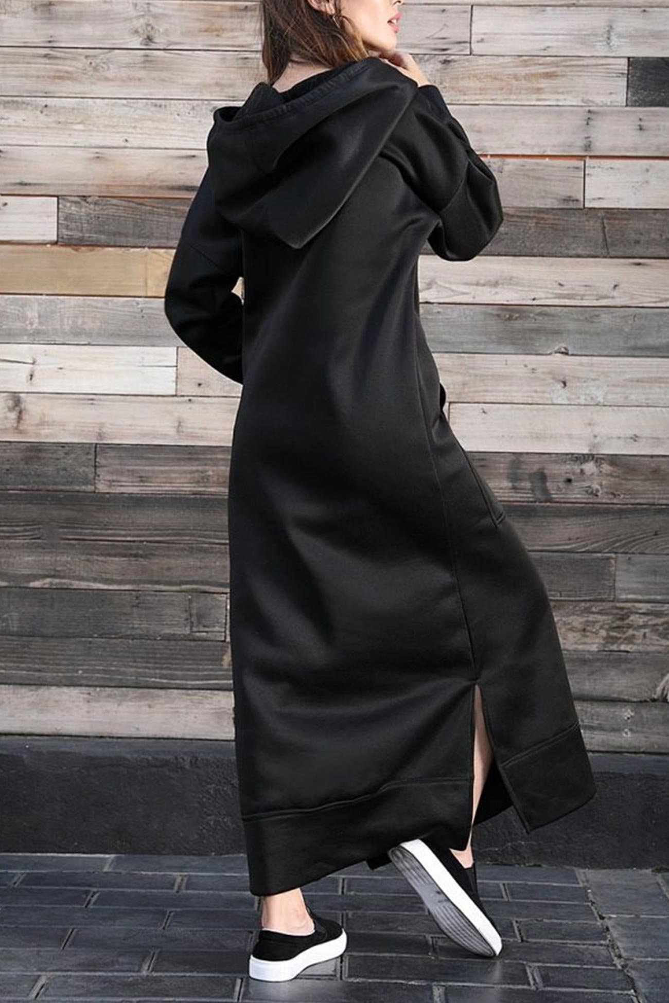 Xara Elevated Hoodie Dress with a Slit Hem Boutique Collection