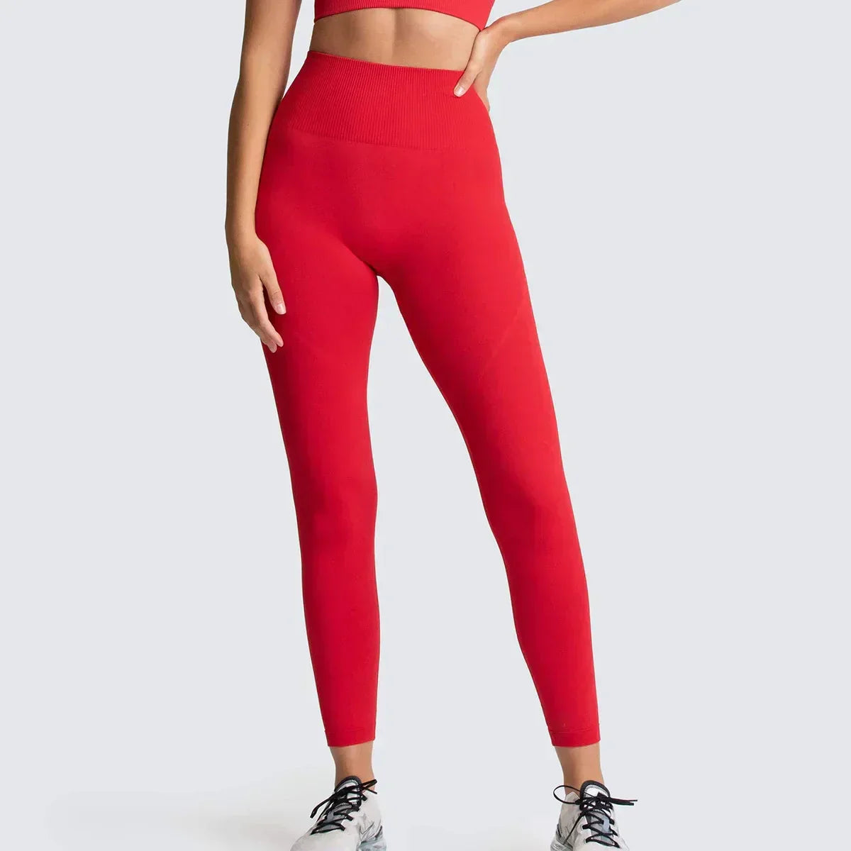 Sport Seamless High Waist Yoga Butt Lift Legging Red / S