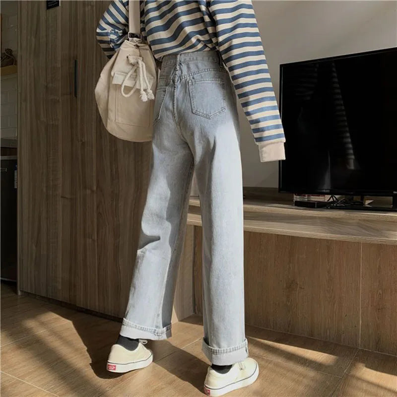 Classic Women Pants with AllMatch Button Pocket Design