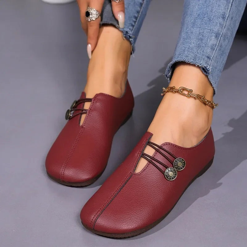 Soft Comfortable NonSlip Walking Light Fashion Leather Spring Flats Loafers