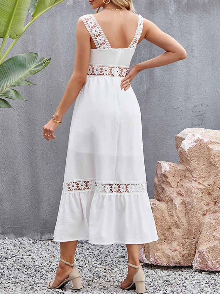2024 Backless Hollow Out Summer Evening Party Boho Dress
