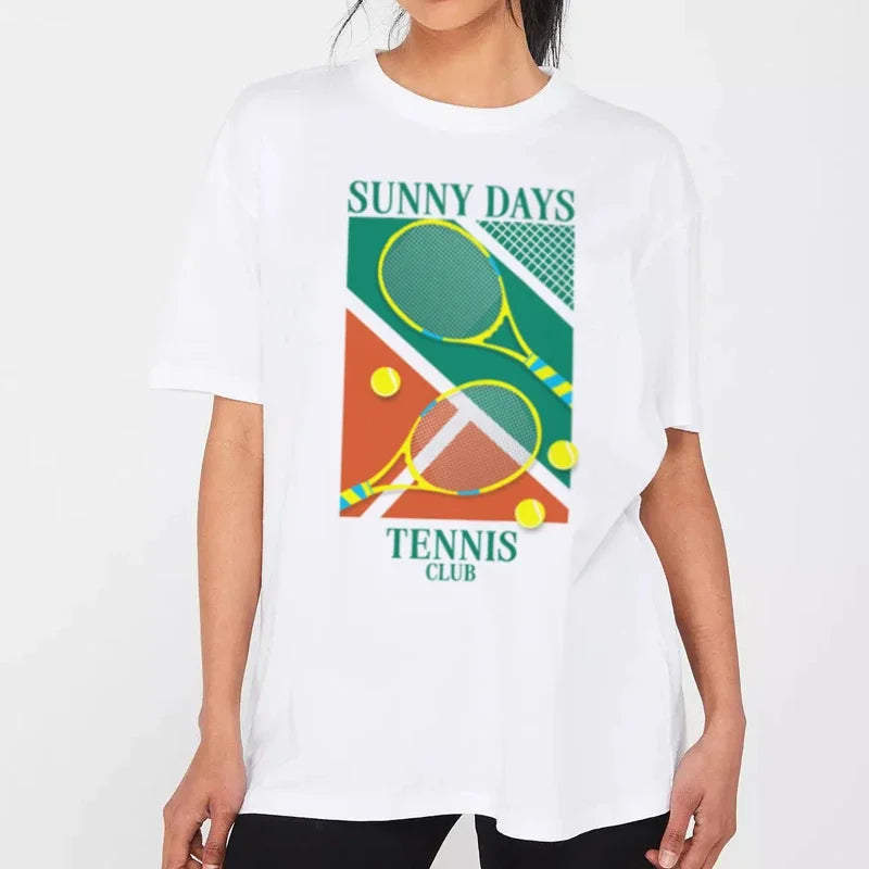Vintage Tennis Club T-shirt white / S t-shirt-250223