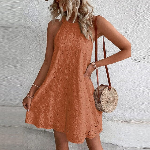 Gabriela Boutique Lace Summer Dress Chic Silhouette Collection