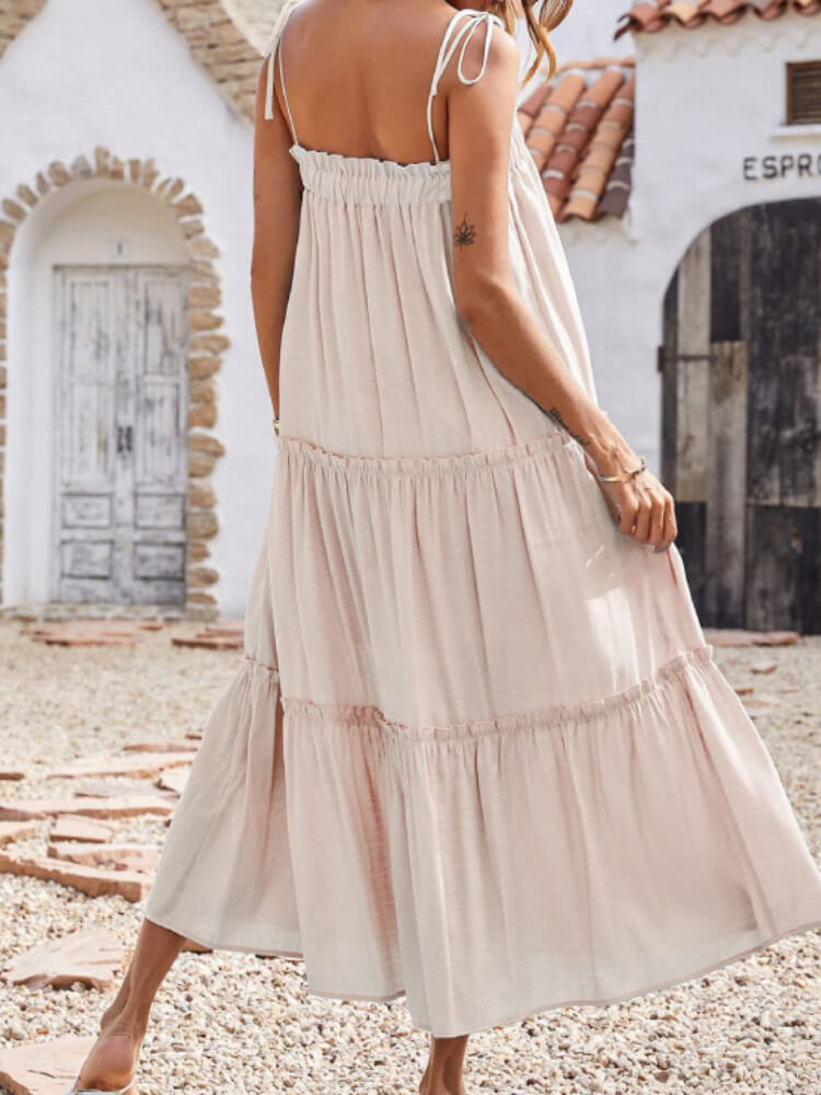 Summer Adjustable Spaghetti Strap Sleeveless Dresses