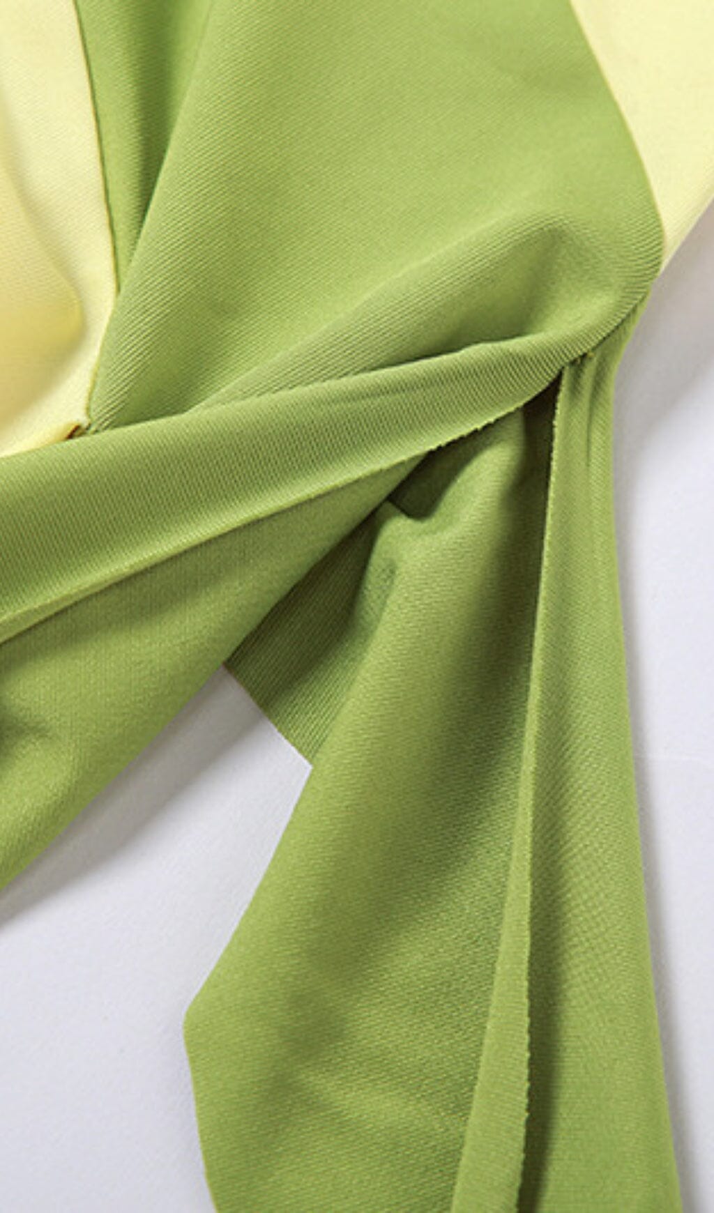 Tassel Irregular Two-Piece Dress in Moss Green