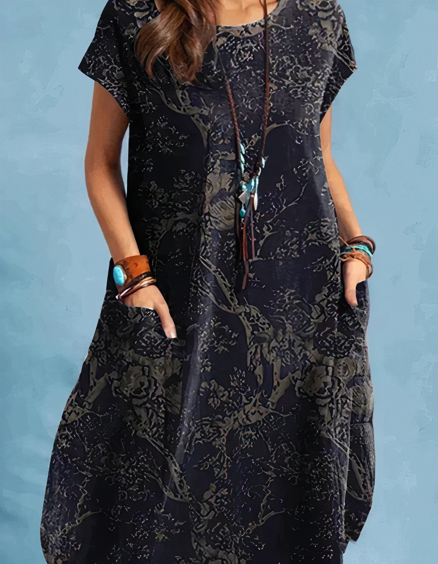 Oriana Timeless Vintage Style Midi Dress Premium Wardrobe Essential