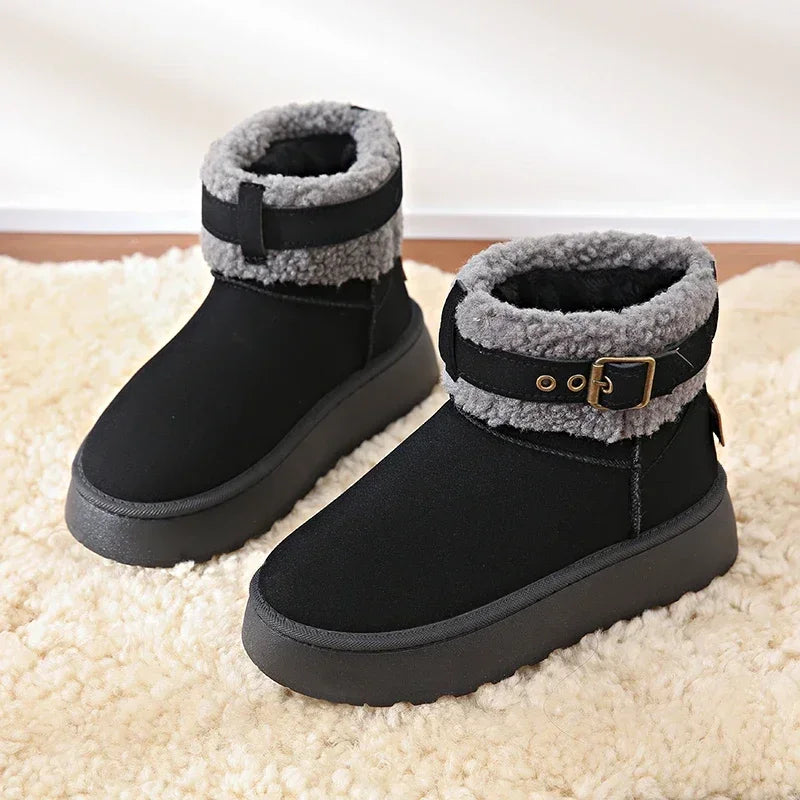 Thick Bottom FleeceLined Stylish Warm Cozy Casual Snow Boot