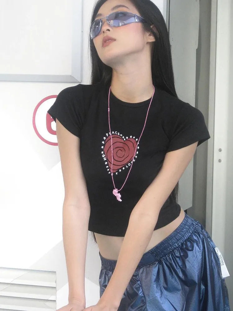 Short Sleeve Gothic Graphic Streetwear TShirt