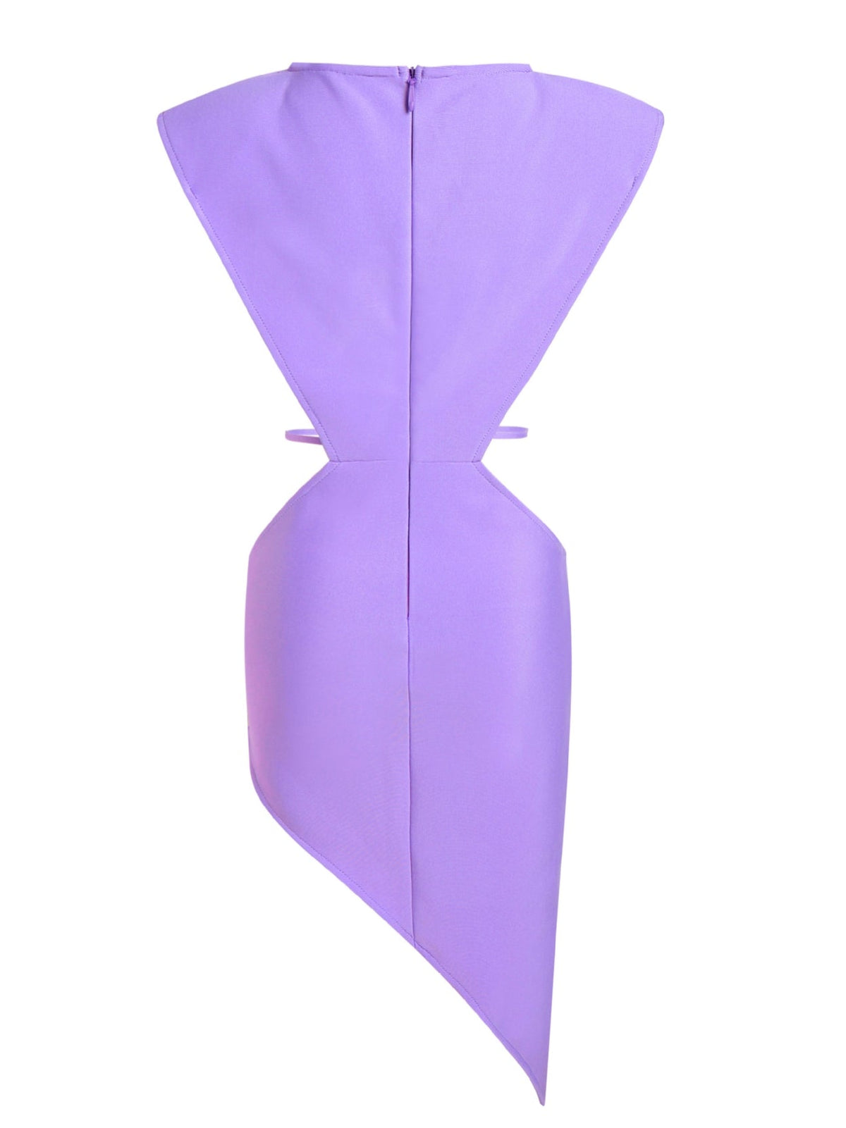 Boat Neck Starfish Embellished Cutout Asymmetric Bandage Bodycon Midi Dress