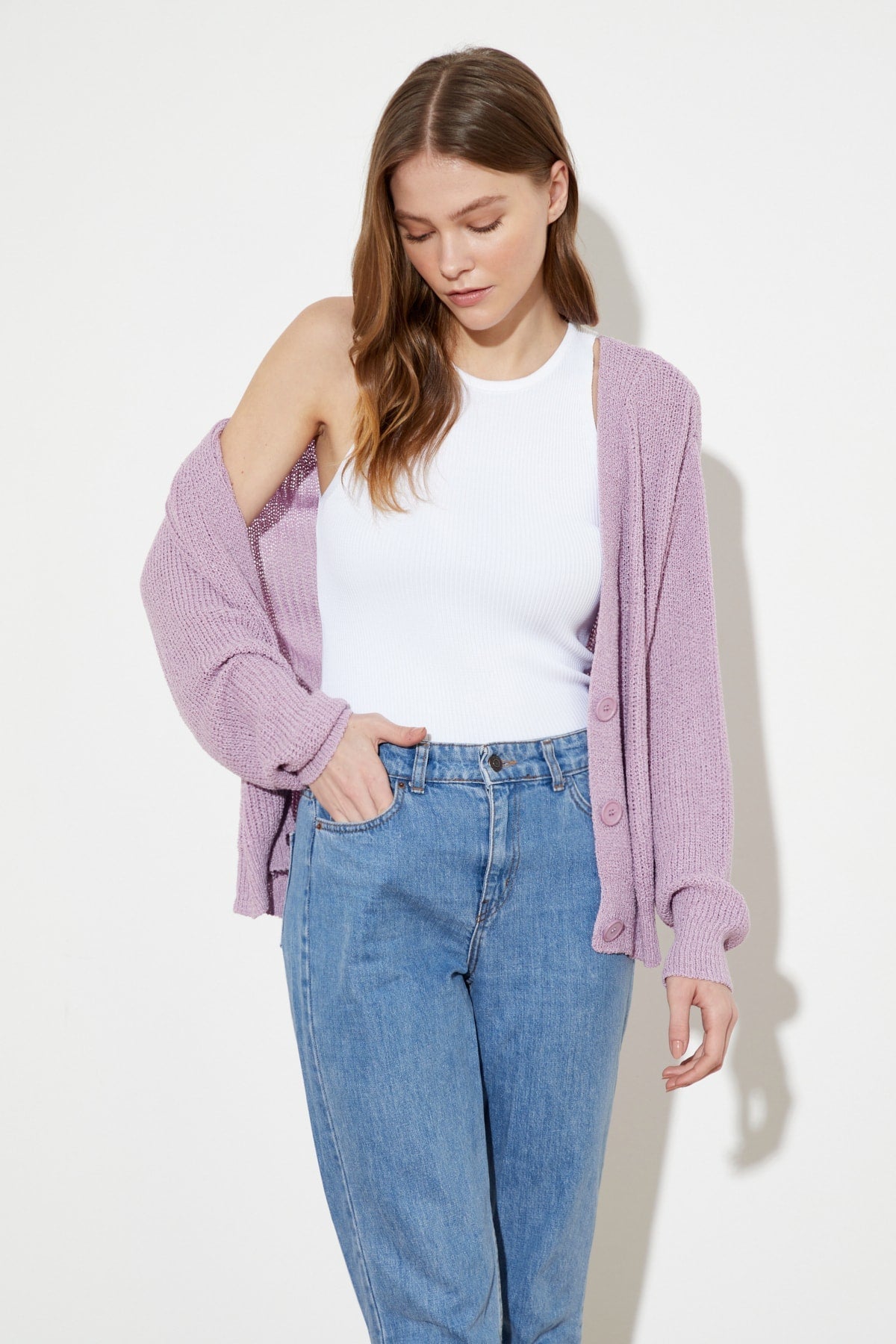 Trendyol Button Detail Cardigan