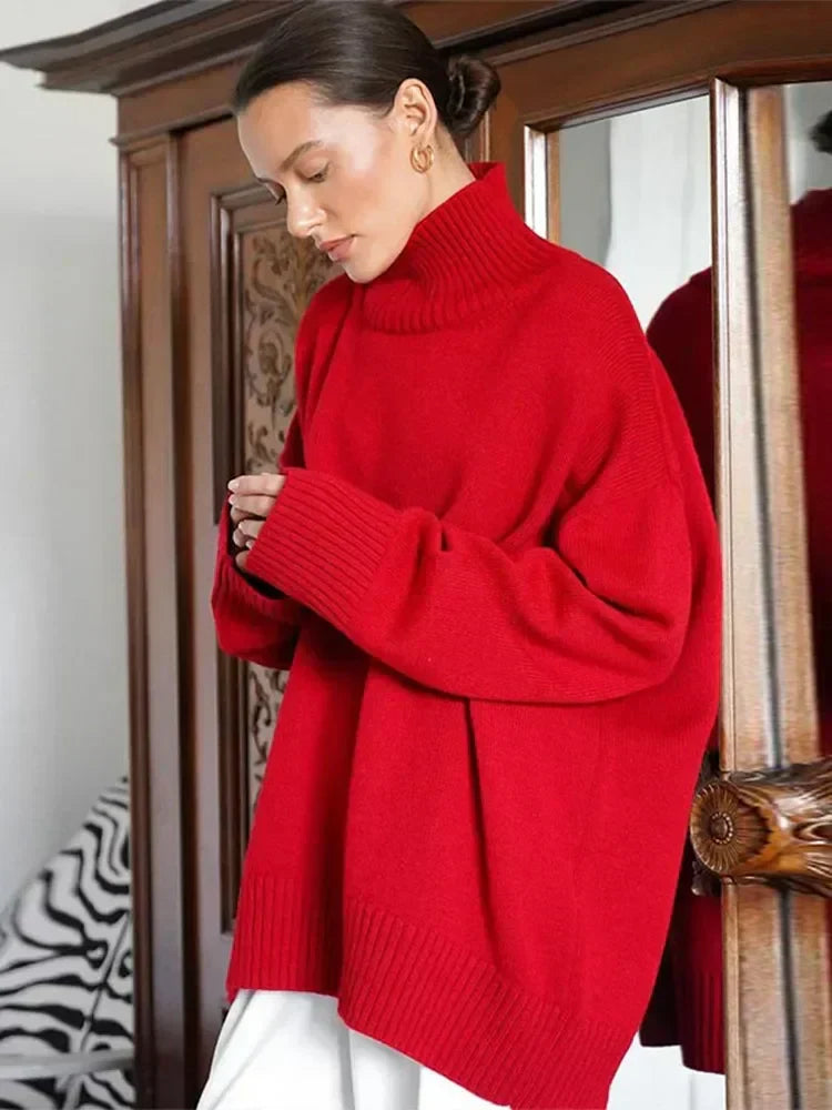 Casual Solid Color Long Sleeve Sweater