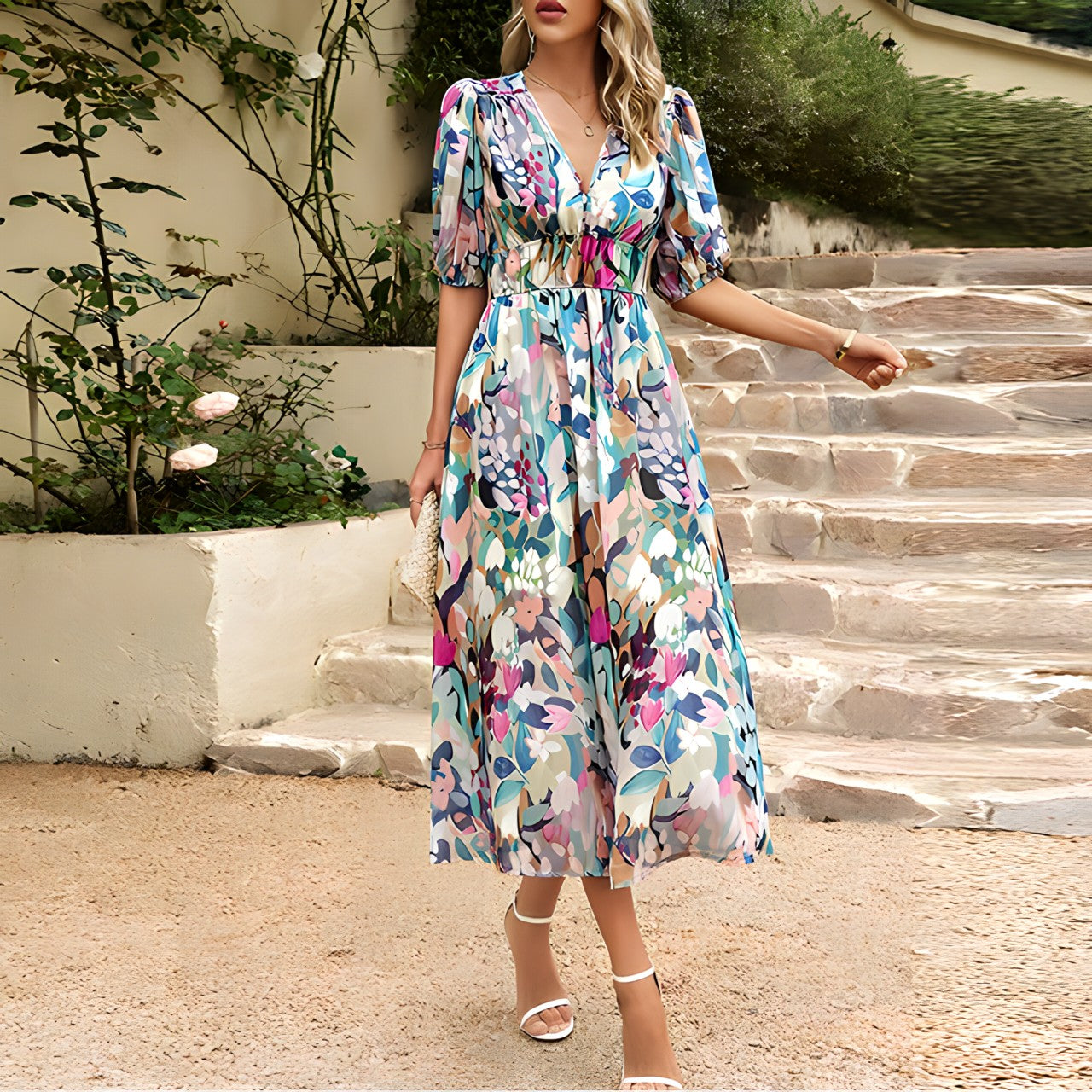 Nélida Chic and Relaxed Summer Dress for Women Office and Evening
