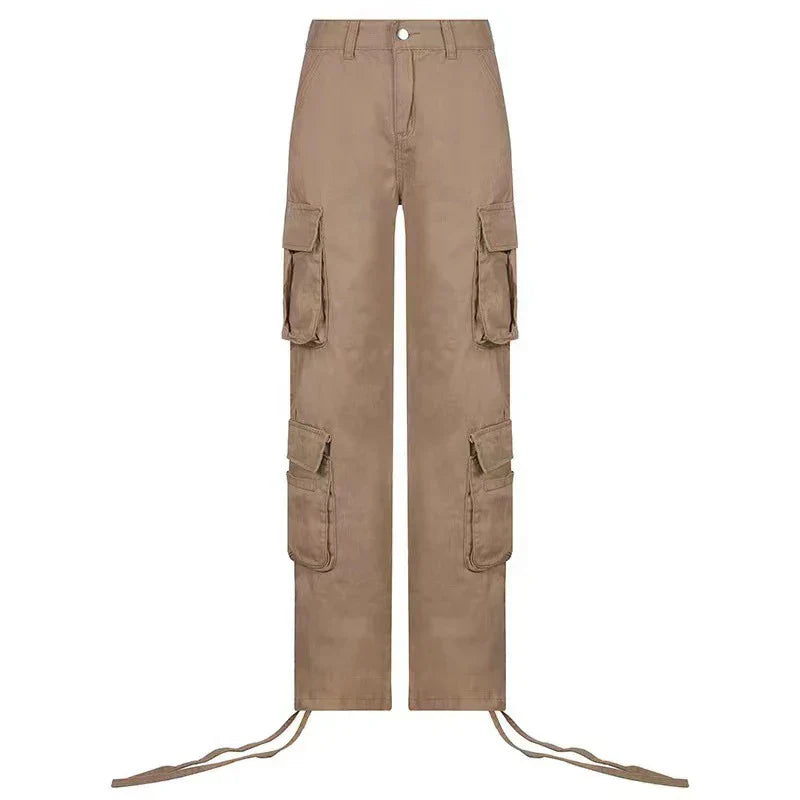 Hip Hop Mom Street Wide Leg Y2K Multiple Pockets Jeans