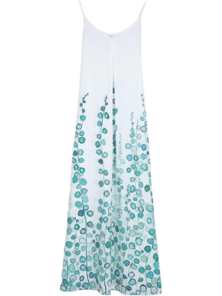 Watercolor Floral Bouquet Maxi Dress
