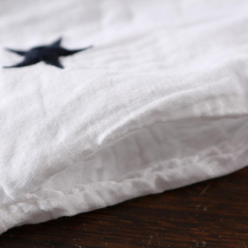 White cotton dresses short sleeve opens at side