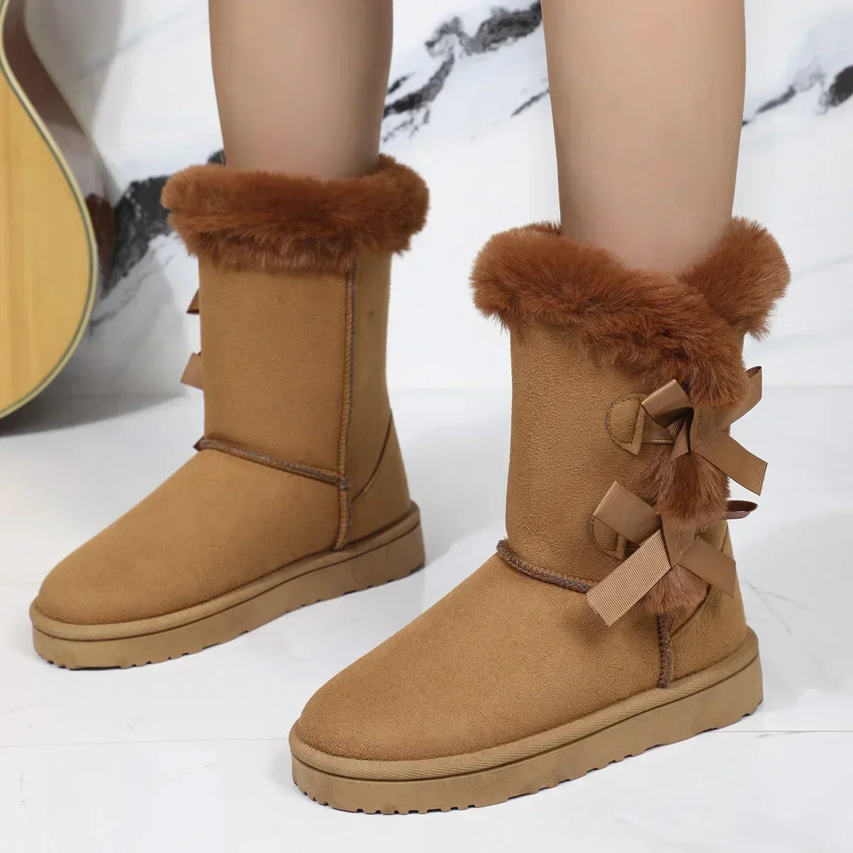 Lowtop Warm Fur Nonslip Super Mini Short Casual Snow Boot