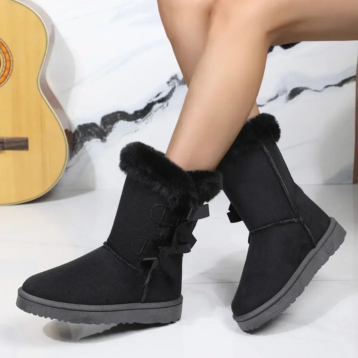 Lowtop Warm Fur Nonslip Super Mini Short Casual Snow Boot