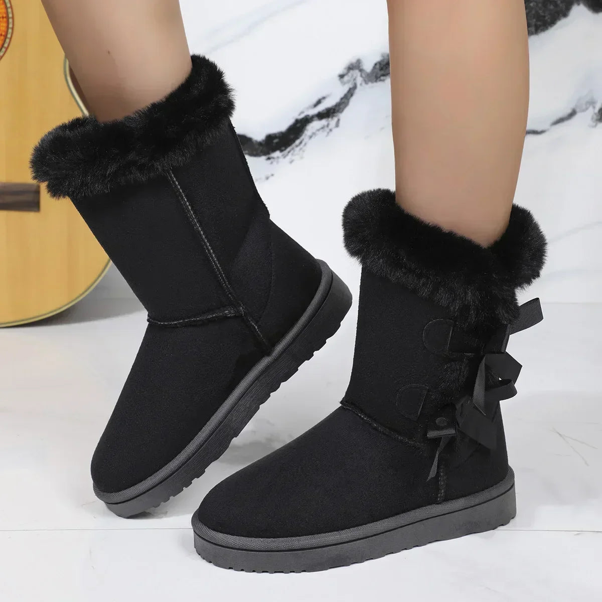 Lowtop Warm Fur Nonslip Super Mini Short Casual Snow Boot
