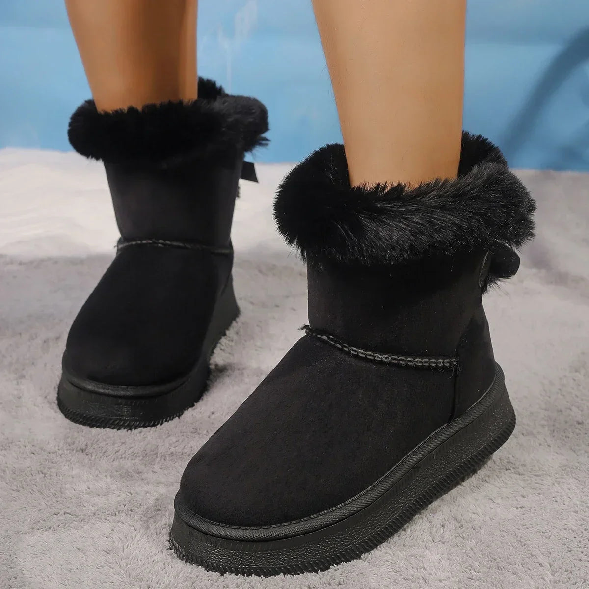 Platform Warm Plush Thicken Nonslip 2024 Winter Snow Boot