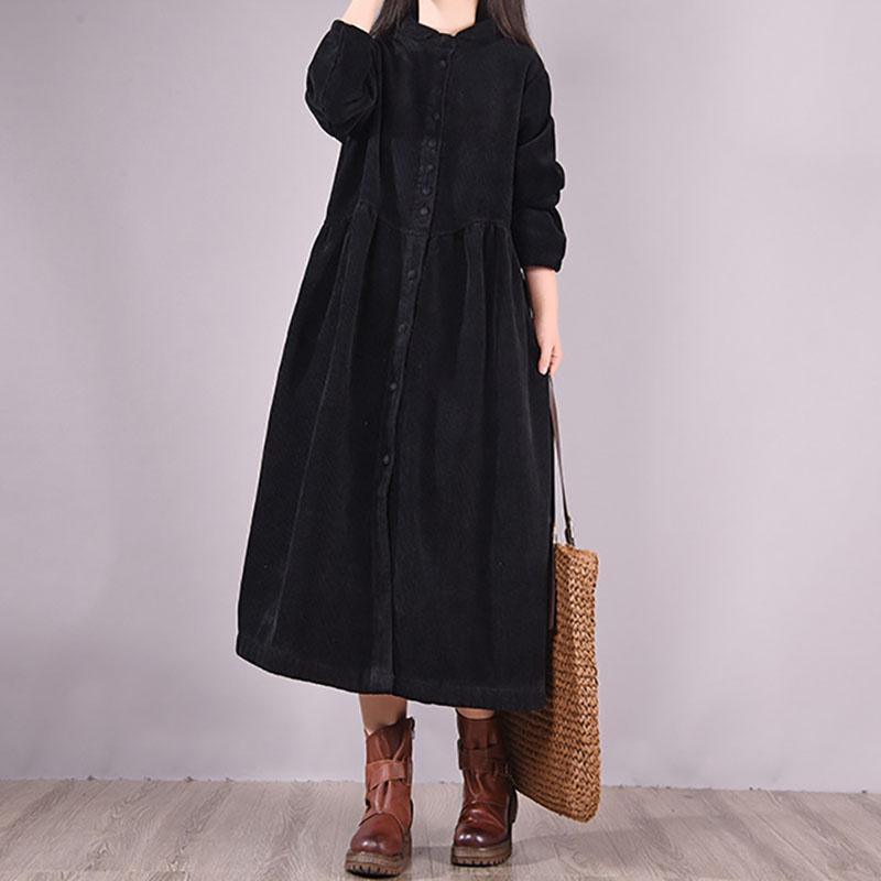 Trendy Spring Thicken Warm Corduroy Dress
