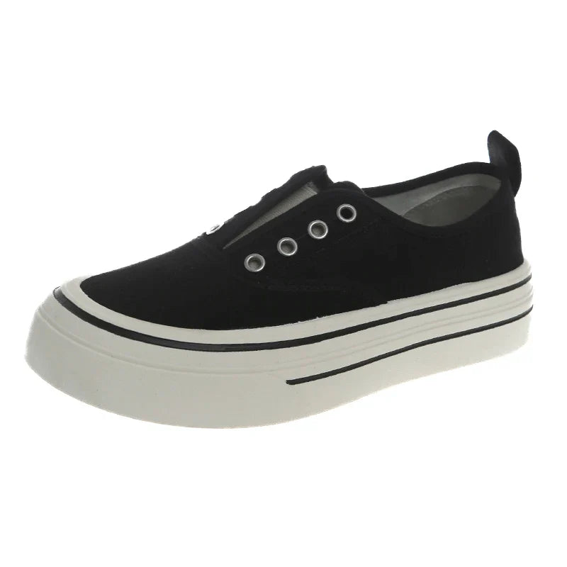 Women Outdoor Walking Canvas Shoes New Fashion Jogging Sneakers Slipon Woman Vulcanized Flat Casual Loafers Ladies Zapatillas