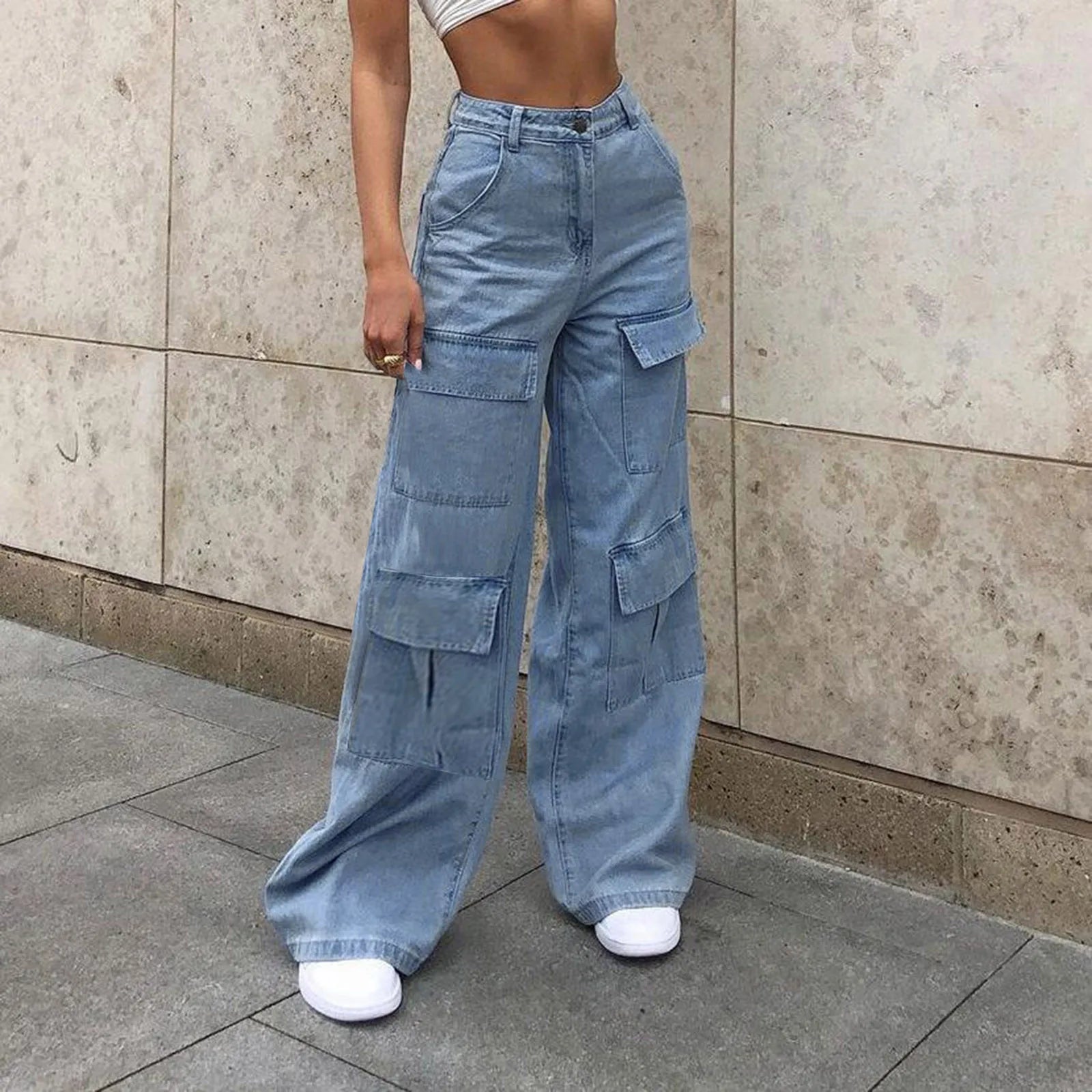 Boyfriends High Waist Wide Leg Denim Jeans