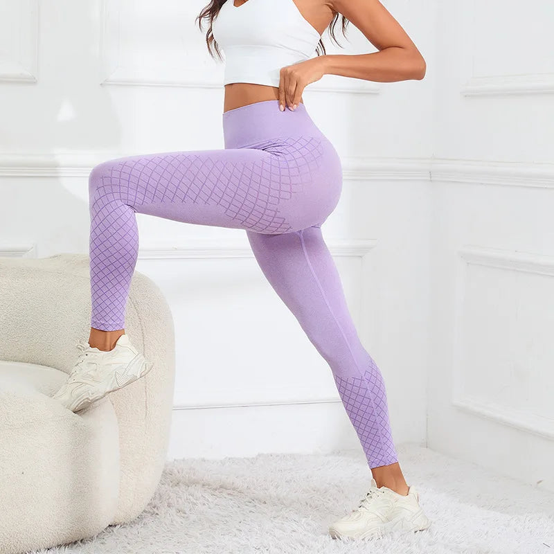 Striped High Waist Hip Lifting Knitting Legging