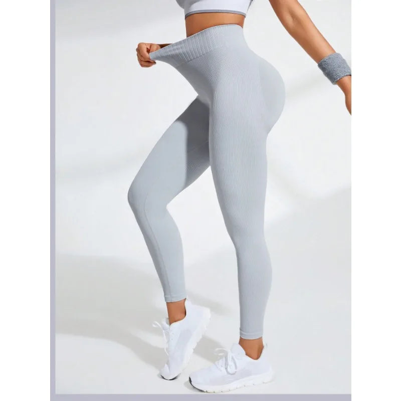 Thread Seamless High Waist Elastic Gym Legging