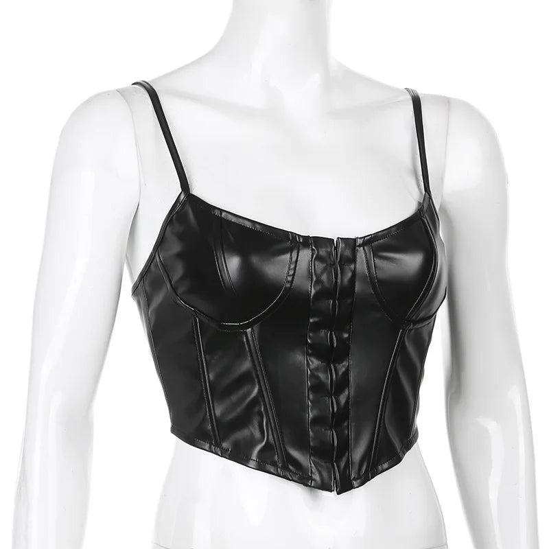 LowCut PU Leather Corset Camisole