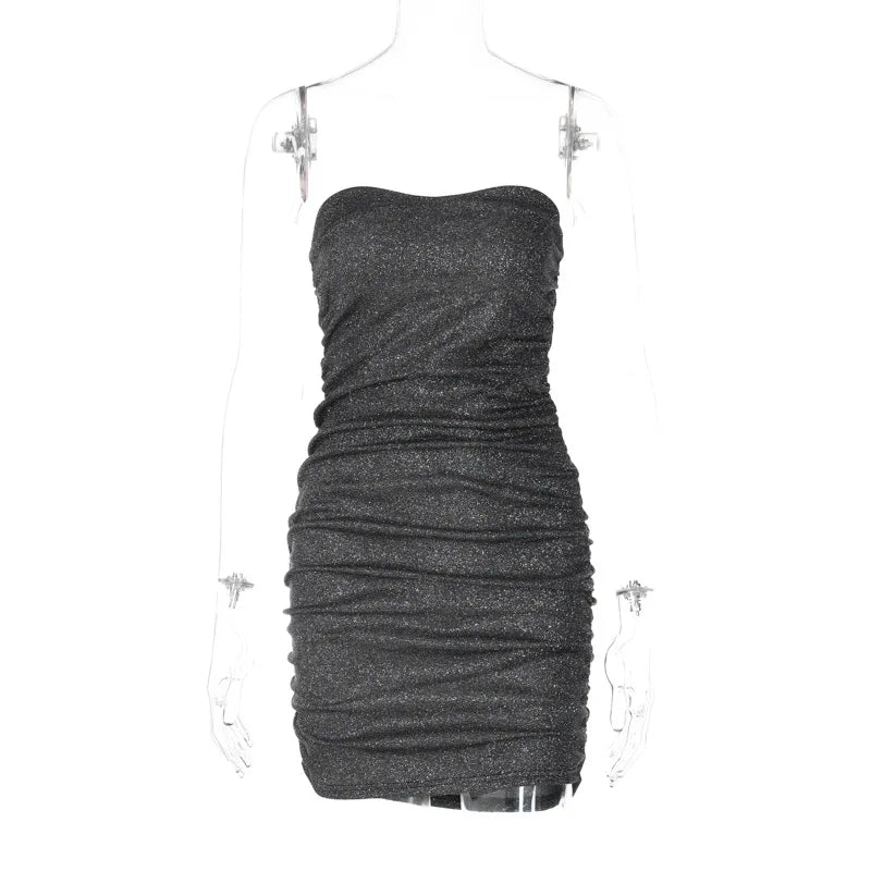Mercerized Chest Hollowedout Nightclub Party Vestidos Midi Dresses