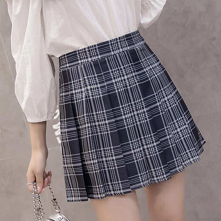 Aline Student Plaid Pleated Dance Mini Girls Kawaii Skirt