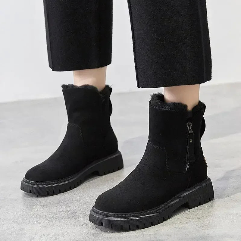 MidTube Plus Velvet Thickened Warm Platform Fashion Snow Boot