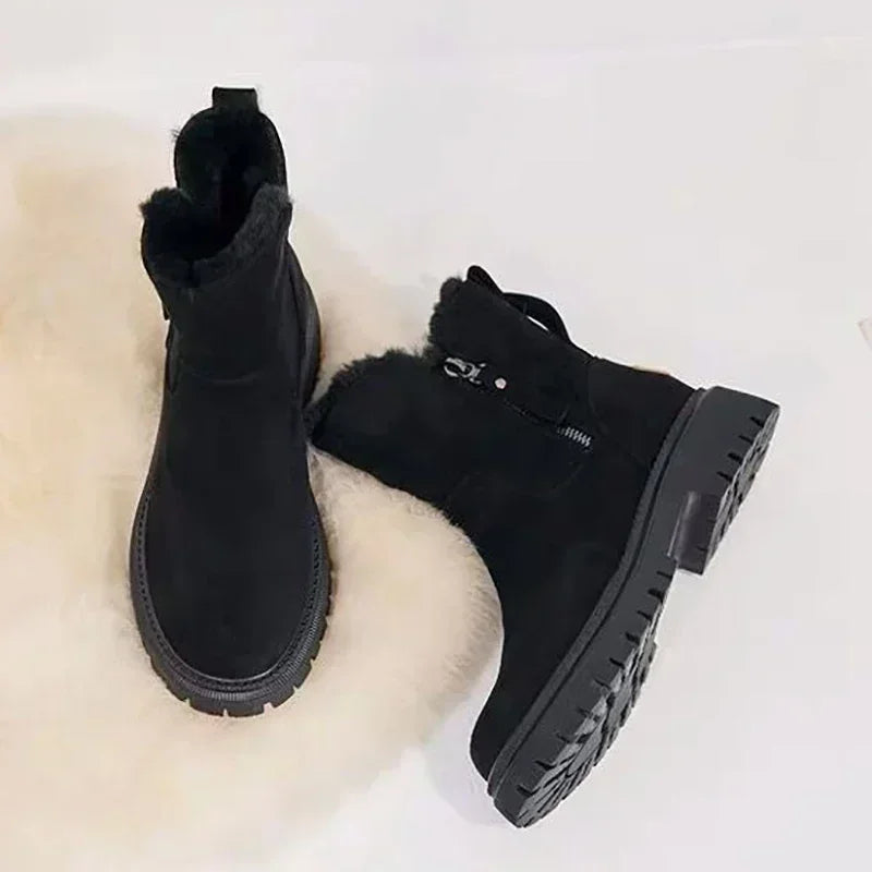 MidTube Plus Velvet Thickened Warm Platform Fashion Snow Boot