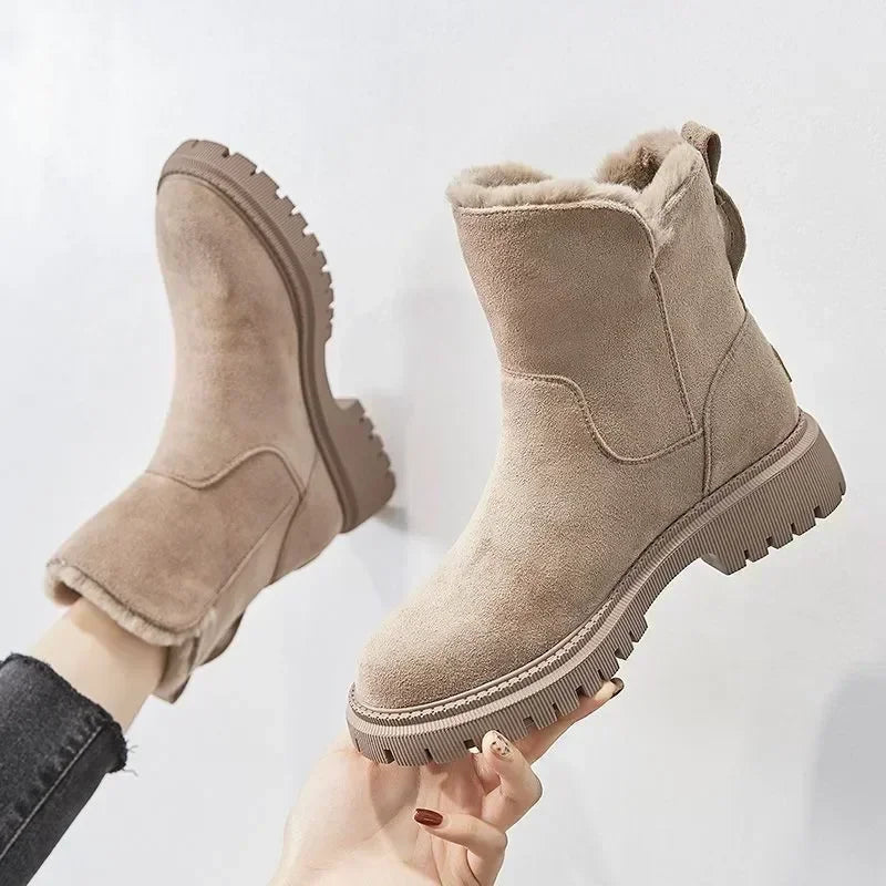 MidTube Plus Velvet Thickened Warm Platform Fashion Snow Boot