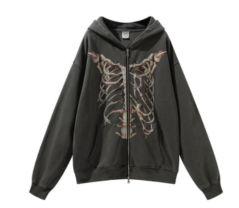 Cool Monochrome Dark Goth Hoodie