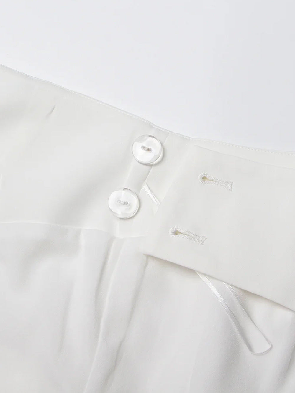 White Notch Lapel Peplum Blazer And Skirt Set