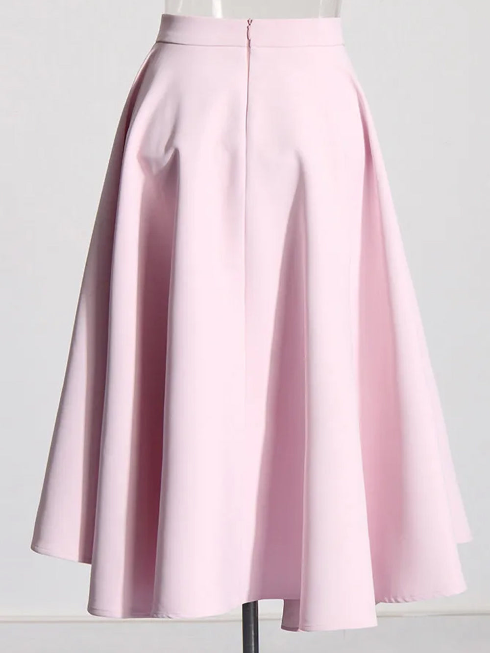 Pink Shawl Lapel Rosette Cropped Blazer Midi Skirt Set