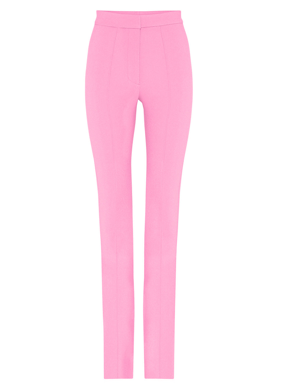 Pink Peaked Lapel Single Button Fitted Blazer and Pants Set 11