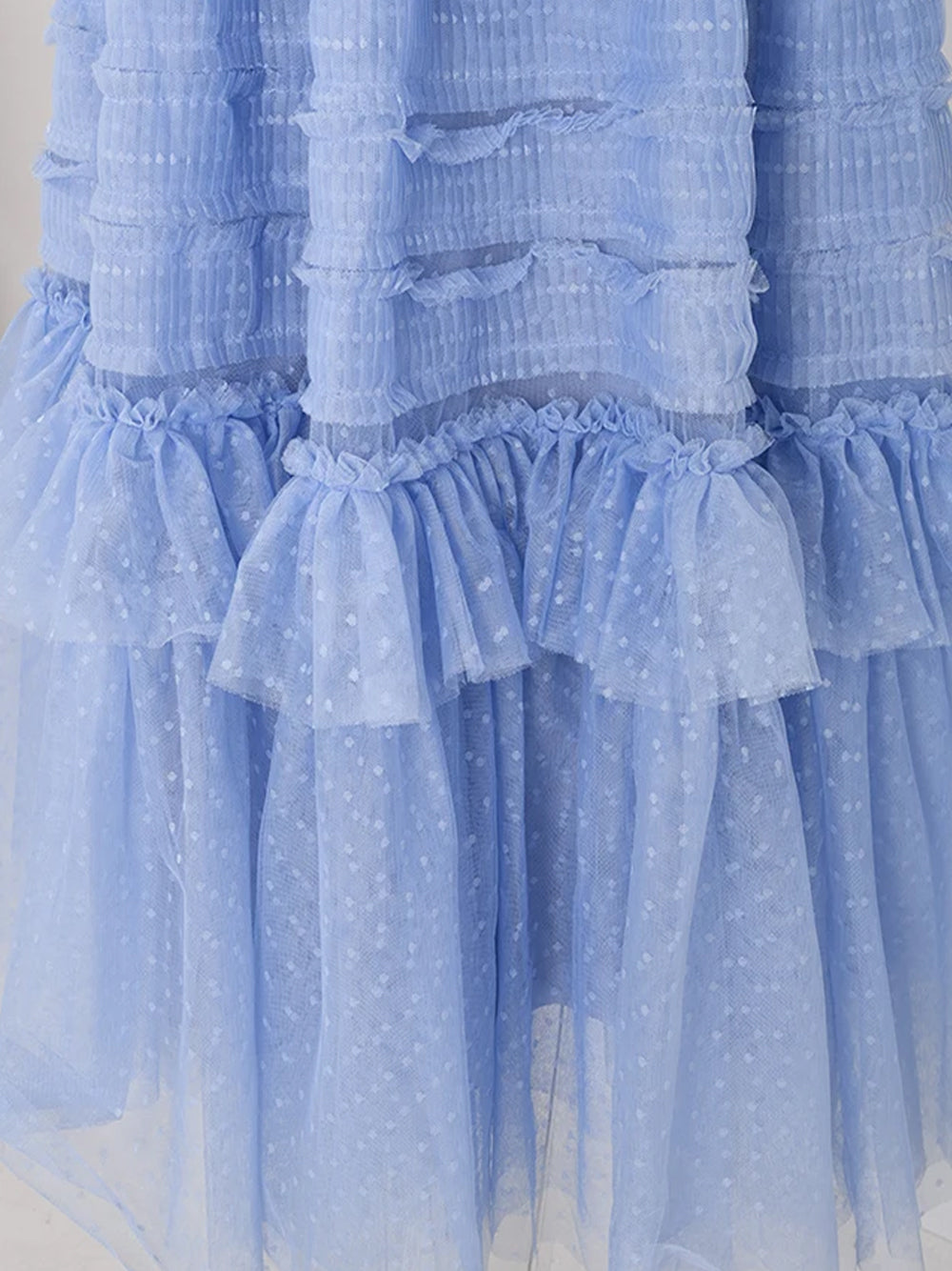 LANTE Ruffle Dress in Arctic Blue