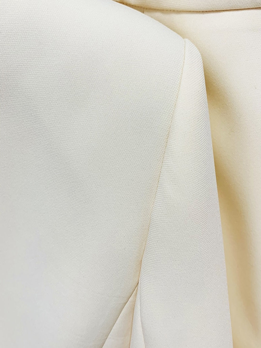 Beige Notch Lapel Button Blazer and Flare Pants Set