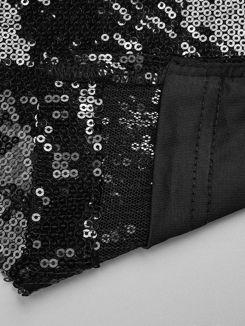 Black Strapless Sweetheart Sequin Floral Applique Corset Bodycon Maxi Gown