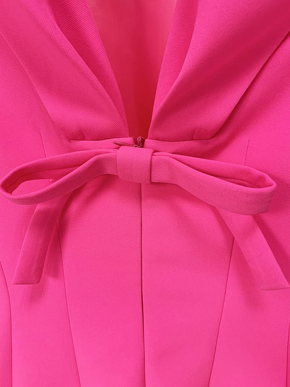 Fuchsia High Neck Cutout Short Sleeve A-Line Mini Dress 12