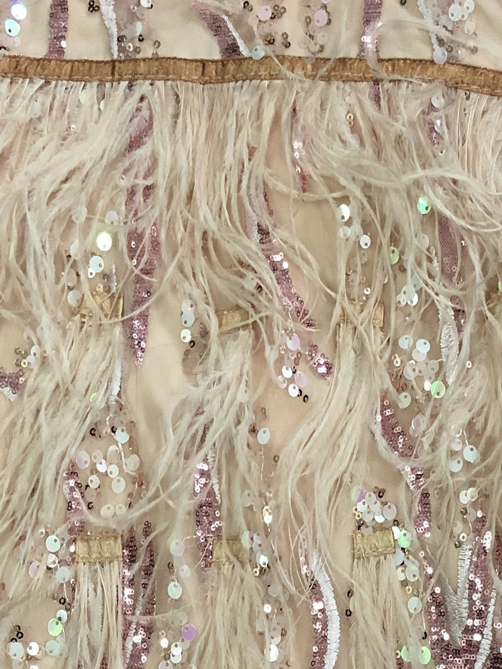 Pink Strapless Sweetheart Sequin Feather Trim Bustier Bodycon Mini Dress 7