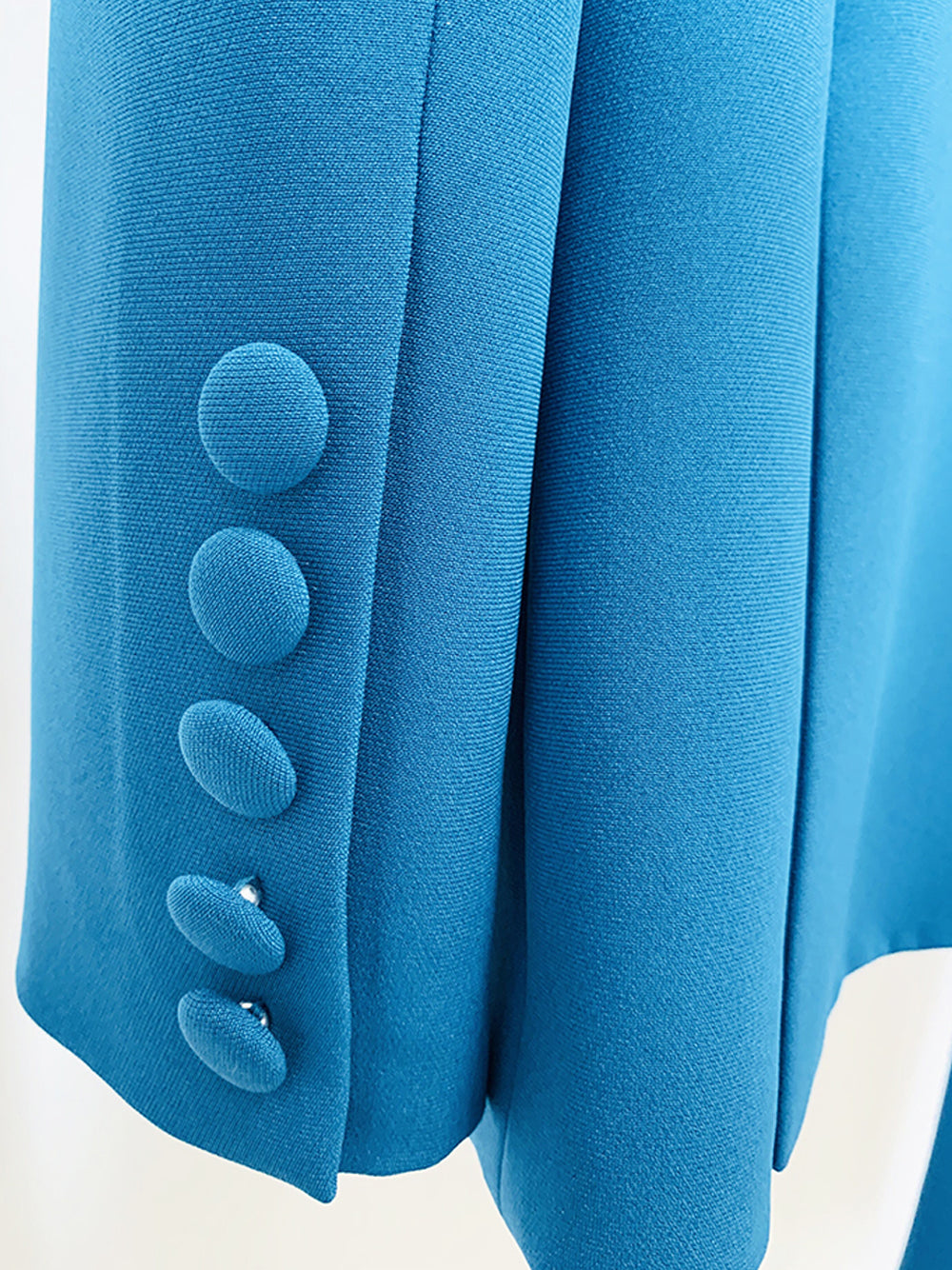 Blue Peak Lapel Rhinestone Embellished Blazer Pants Set 20