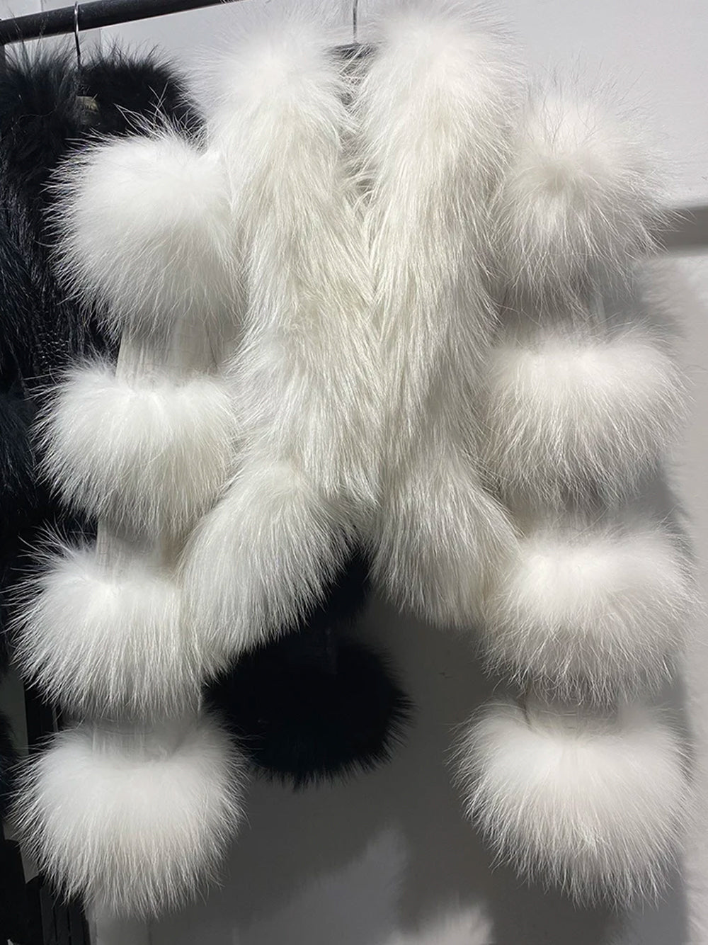 White Faux Fur Trim Croc-Embossed Leather Cropped Jacket 10